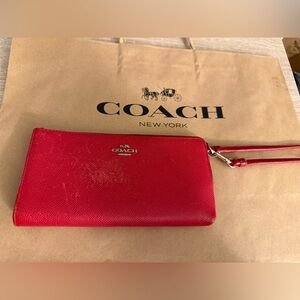 Coach Red Wristlet Wallet